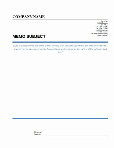 40 Microsoft Word Memo Templates Markmeckler Template Design