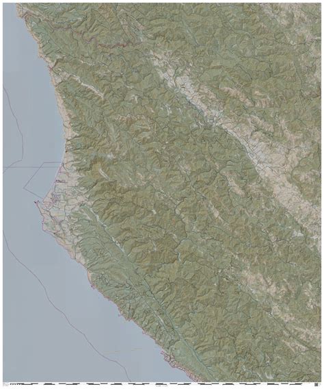 MENDOCINO COAST HUBS & ROUTES ALL ROADS & TRAILS SOUTH map by ...