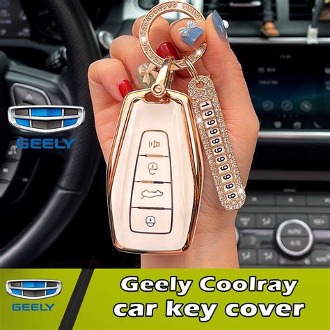 NEW Geely Car Key Cover Chain 2019 2023 Okavango Coolray SE GX3 Pro