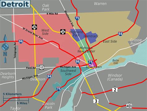 Filedetroit Districts Mappng Wikitravel