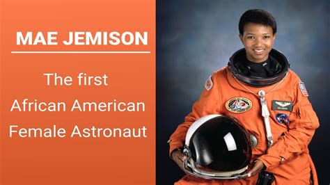 The First African American Astronaut Mae Jemison Youtube