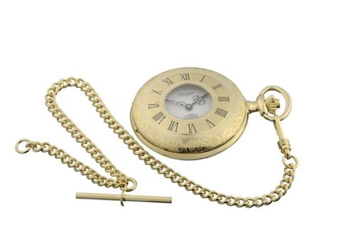 Gold Plated Mechanical Half Hunter Pocket Watch By Jean Pierre