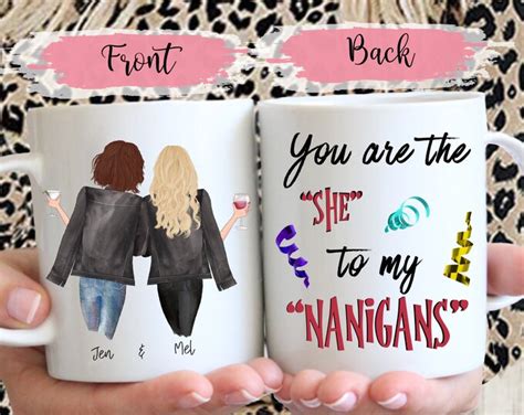 Shenanigans Mug Personalized Mugbest Friends Mug Leather - Etsy