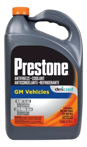 Anticongelante Prestone Mezcla 50 50 Dexcool Color Naranjo Cuotas Sin