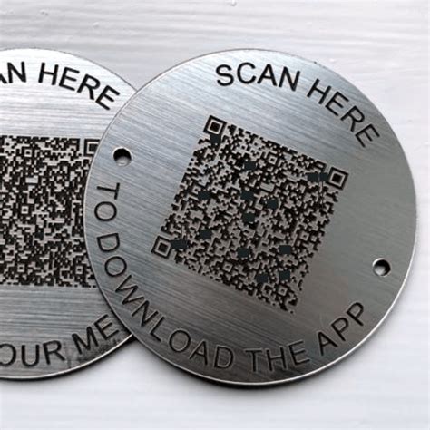 Aluminium Effect Table Disc With Qr Code Table Numbers Bhma