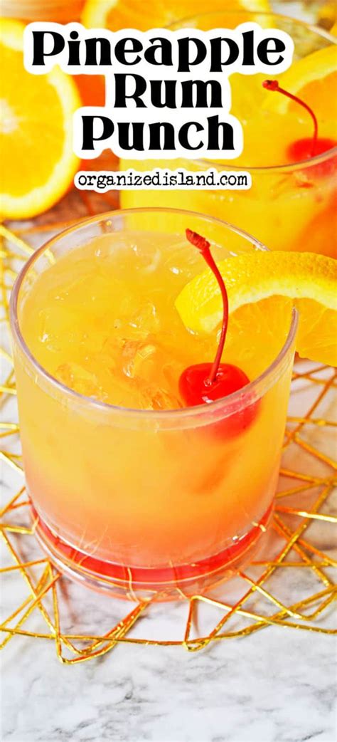 Pineapple Rum Punch Organized Island