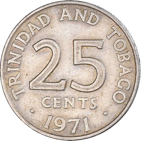 Coin Trinidad And Tobago 25 Cents 1971 North And Central American And