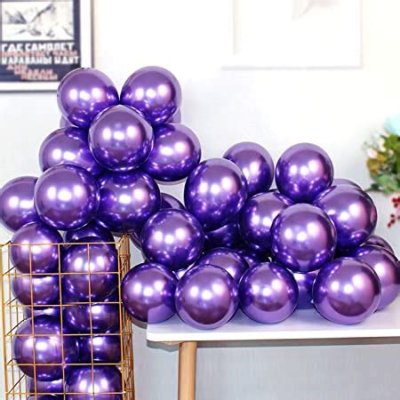 25 Unid Balão 5 Pol Violeta Roxo Cromado Bexiga Metalizado Shopee