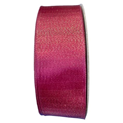 Pink Iridescent Satin Ribbon 1 5in Chocolat Chocolat Inc