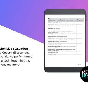 Dance Teacher Assessment And Rubric Form Dance Class Template