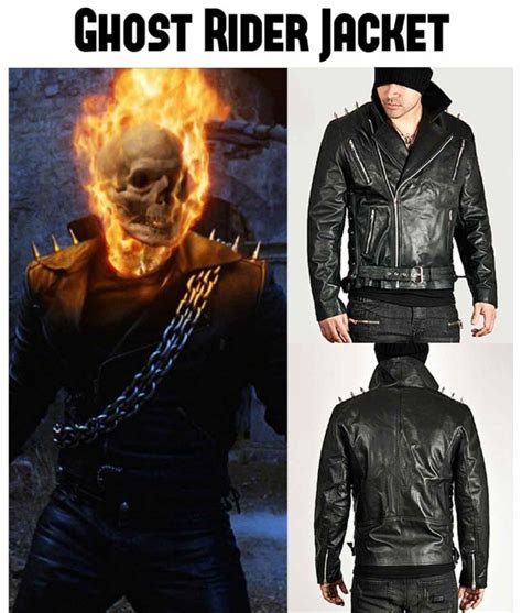 Spiked Nicolas Cage Ghost Rider Jacket - Jackets Creator