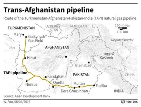 Afghan Taliban Offer To Protect Infrastructure Projects Including Tapi