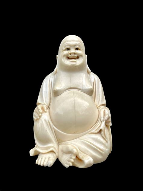 Proantic Scultura In Avorio Raffigurante Buddha Giappone