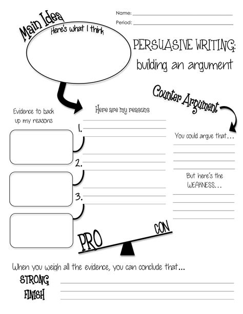 Persuasive Writing Worksheets Grade Worksheeto