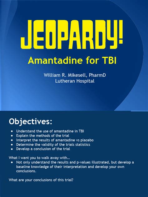 Amantadine Tbi Pdf Traumatic Brain Injury Pharmacology