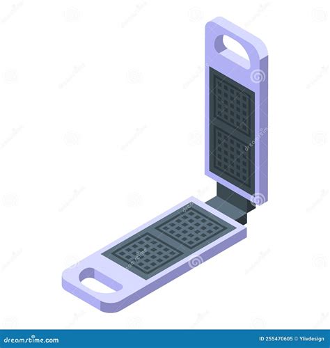 Iron Waffle Maker Icon Isometric Vector Food Machine Stock Vector