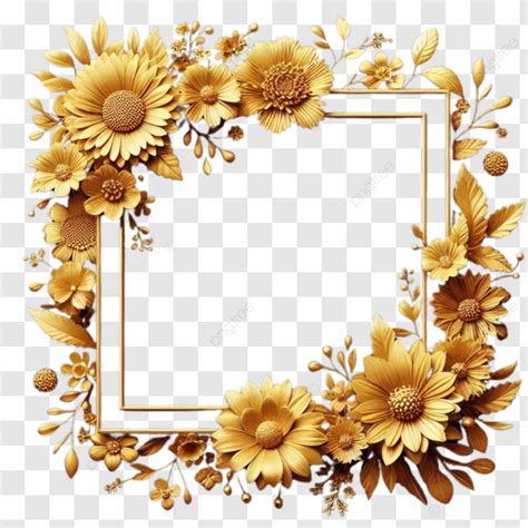 Golden Ornate Frame With Intricate Floral Design Ornate Lexury Freame