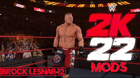 WWE 2K22 Mods Brock Lesnar 12 No Beard Short Hair YouTube