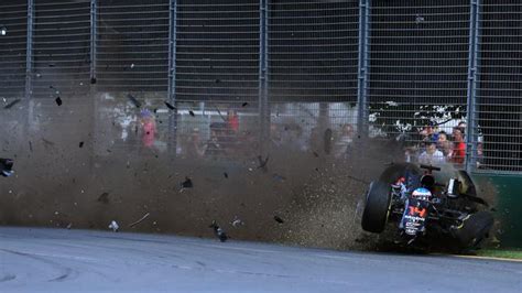 Fernando Alonso Crash 2016 Australian Grand Prix Melbourne F1 Herald Sun