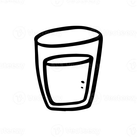 Cute Glass Of Water Hand Drawn Illustration 15311156 Png