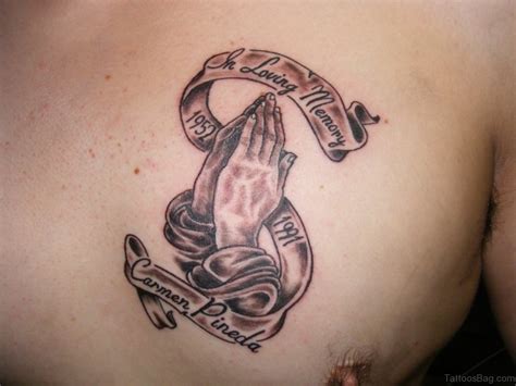 Stylish Praying Hands Tattoos On Chest Tattoo Designs Tattoosbag