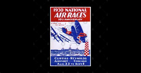 1930 National Air Races Poster Air Racing Sticker TeePublic