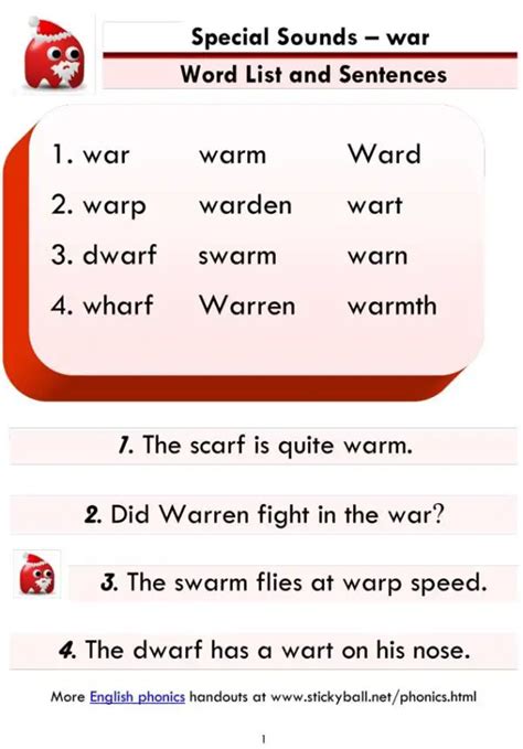 Advanced Phonics Air Arr Are Ear Word List And Sentences