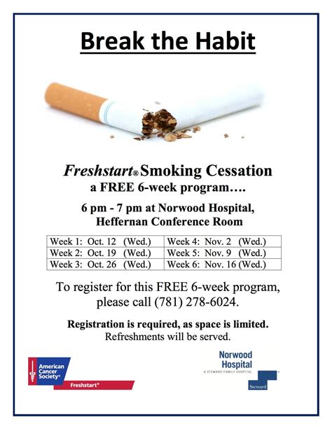 Norwood Hospital Offers A Free Smoking Cessation Program Norwood Ma