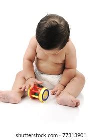 Naked Cute Baby Isolated On White Stock Photo 77313901 Shutterstock