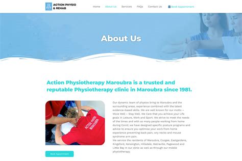 Action Physio And Rehab Maroubra Uiux Design And Development