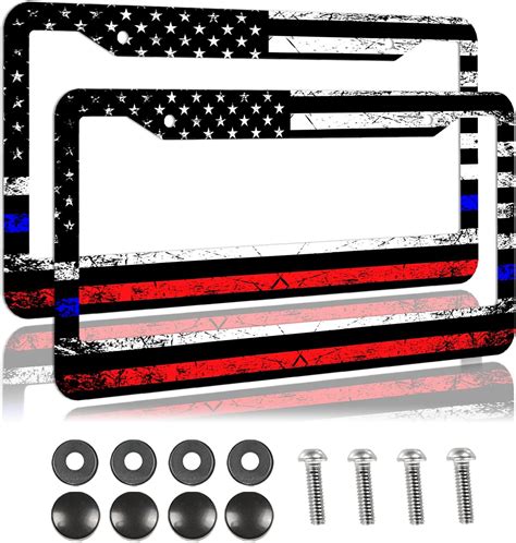 Amazon American Flag License Plate Frames Black Patriotic Flag