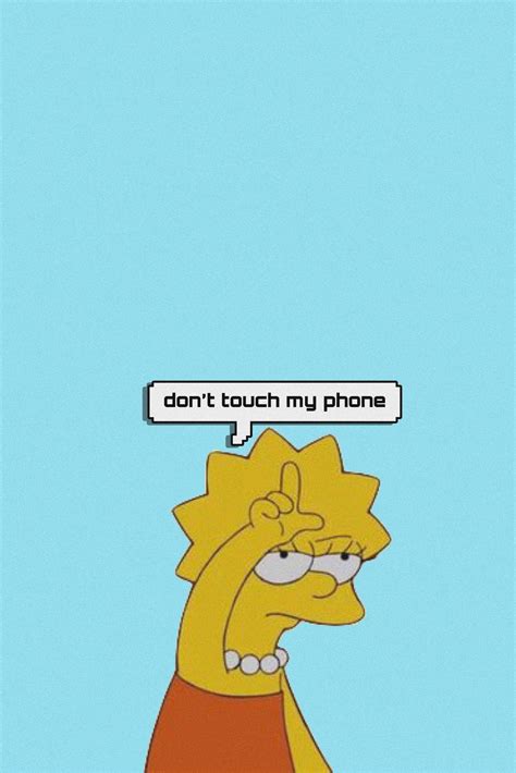 Download Assertive Lisa Simpson Warning Dont Touch My Phone