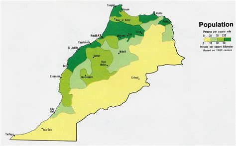 Map Of Morocco Population Distribution