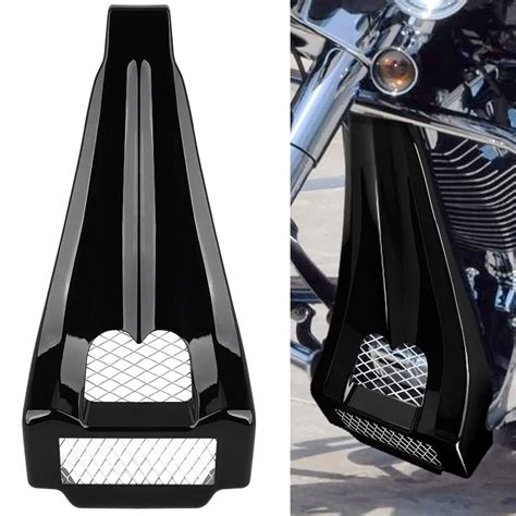 Motorcycle Front Lower Radiator Cover Chin Fairing Spoiler Black For