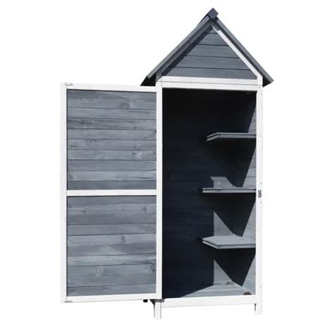 GARTENSCHRANK GRAU 77X53X179CM Gerätehaus Geräteschrank Geräteschuppen