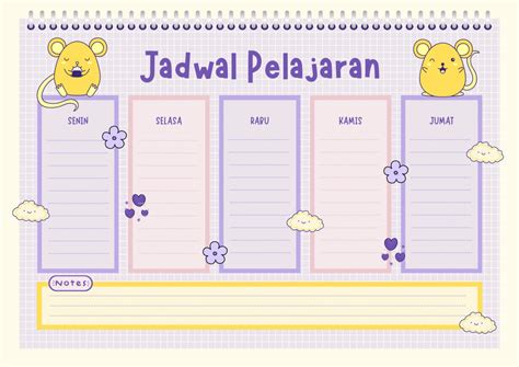 Halaman 5 Gunakan Template Jadwal Pelajaran Keren Gratis Canva