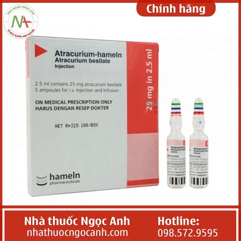 Thuốc Atracurium Hameln 10mg ml là thuốc gì mua ở đâu giá bao nhiêu