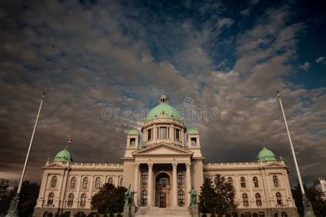 Main Entrance To The National Assembly Of The Republic Of Serbia In