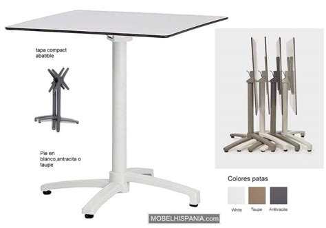 Pz Kos Mesas Abatibles En Compact Y Aluminio Interior Y Terrazas