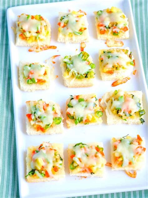 Mixed Vegetable Bread Canapes Myspicykitchen