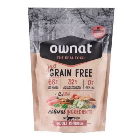 Ownat Adult Chicken Корм сухой беззерновой для кошек, с курицей, 400 гр ...