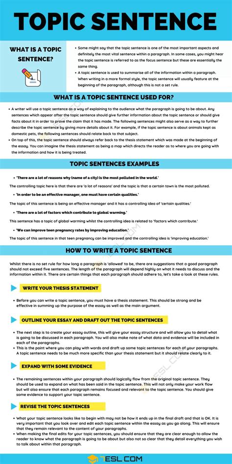 Topic Sentence Definition Examples And Useful Tips For Writing A