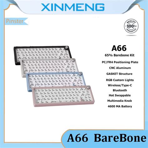 Xinmeng A Aluminum Barebone Keyboard Kit Gasket Rgb Hot Swappable