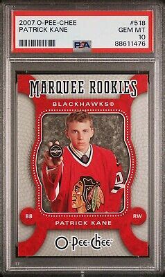 PSA 10 Gem Mint PATRICK KANE 2007 08 OPC O Pee Chee ROOKIE CARD