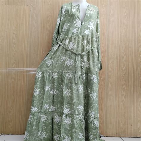 Jual Batik Qonita Pekalongan Model Longdres Diandra Halus Shopee