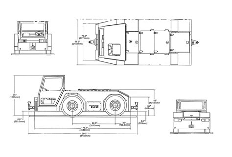 Airport Tug Tow Tractor Ft40e Blueprint Download Free Blueprint For