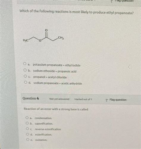 Solved Estion Which Of The Following Reactions Is Most