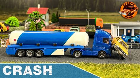 Hot Wheels Car Crash Stopmotion Video On My Scale City YouTube