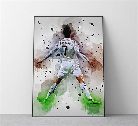 Cristiano Ronaldo Poster Football Wall Art Print Digital Download Etsy