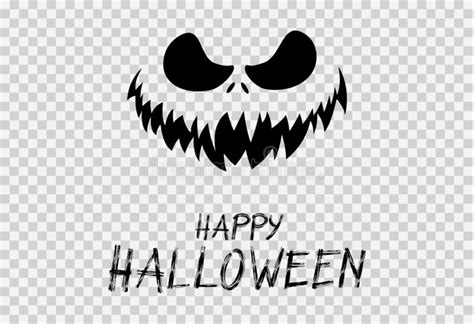 Halloween Party Background With Scary Pumpkin Face Isolated On Png Or